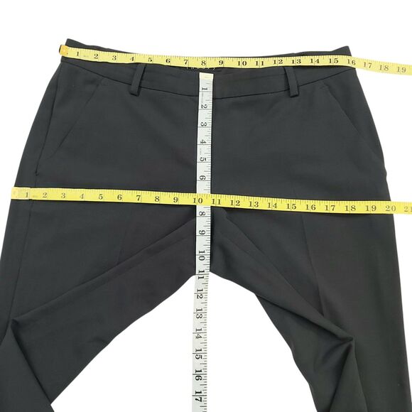 Theory Pants Womens 8 Dark Gray Flat Front Wool Blend Ankle Zip Office Career - Picture 11 of 12